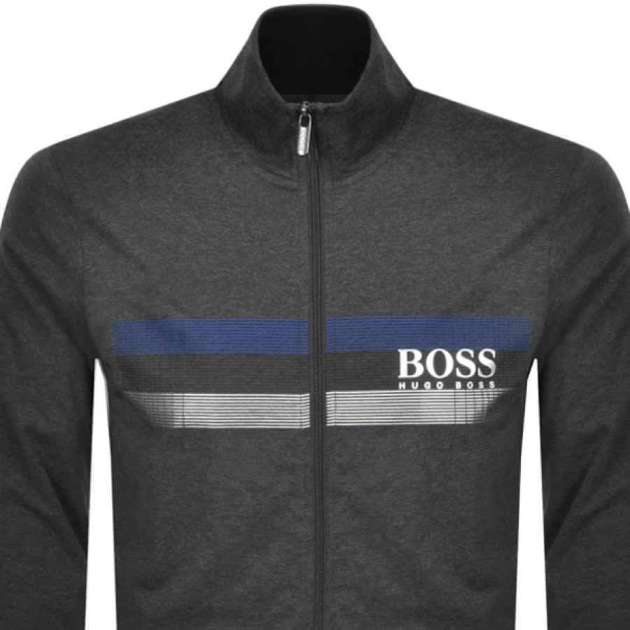 Alternative Image for ProductBOSS Bodywear Lounge Full Zip Sweatshirt Grey2